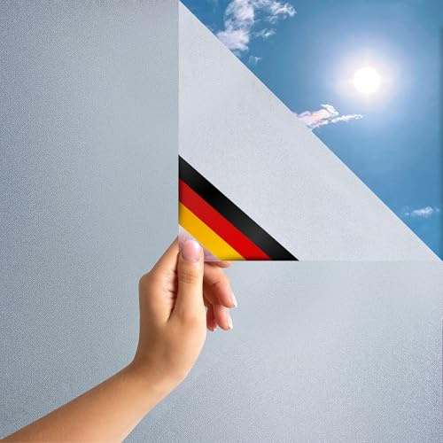 MARAPON® Fensterfolie Blickdicht von außen [0.445x4 m] inkl. eBook und Videoanleitung - Klebefolie Sichtschutzfolie für Fenster - Milchglasfolie - Folie für Fenster Sichtschutz Küche Bad Büro