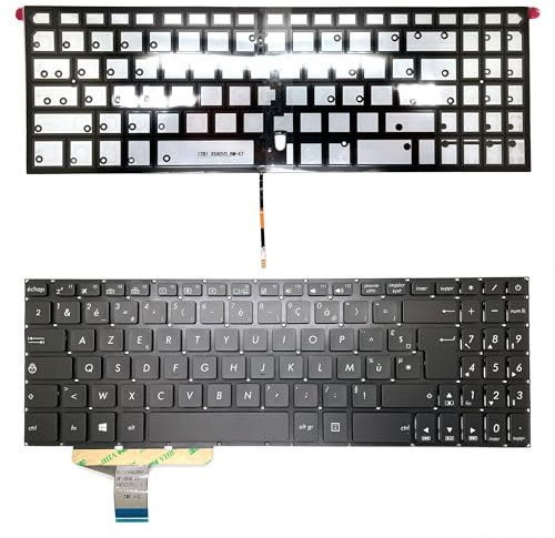 Clavier FRANÇAIS AZERTY Compatible ASUS VIVOBOOK Pro 15 N580G / N580GD / N580V / N580VD / N580VN + rétro