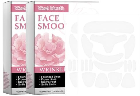 384 Stück Falten Pflaster Gesicht,Anti Falten Pflaster,für Strahlende,Jünger Aussehende Haut,Anti Wrinkle Patches,Geeignet für Hals Stirn Augen Mundwinkel