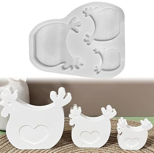 Silikonformen Gießformen Huhn, 3 Stück Silikonform Huhn Gießformen Silikon Tier Gipsform zum Gießen Tier Giessform Silikon Gießform Frühling Weihnachten für Gips Kerzen