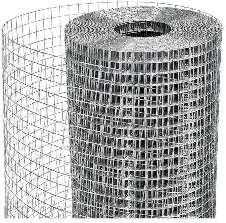 JIAOCKJIAO Grillage INOX, Métallique Soudé en Acier Inoxydable de 1/2 Pouce, Grille Métallique pour Volaille, Treillis Métallique pour Jardin et Enclos pour Petits Animaux(1mx5m(39inx16.4ft))