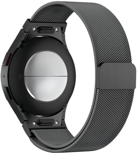 Premium Edelstahl-Magnetband Compatible with Samsung Galaxy Watch FE 7 6 5 4 Band 40mm 44mm/6 Classic 47mm 43mm/4 Classic 42mm 46mm/5 Pro 45mm Band, No-Gap Metallarmband Damen Herren