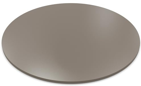 AUPROTEC Tischplatte 19mm rund Ø 900 mm Congo Holzplatte melaminharzbeschichtet Spanplatte mit Umleimer ABS Kante Auswahl: 90 cm