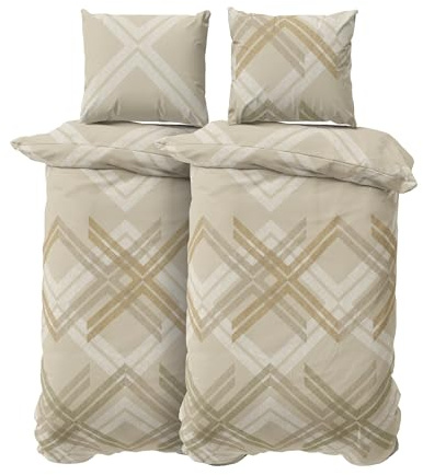 DILIOS Bettwäsche 135x200 Baumwolle, 4-teilig mit Reißverschluss, Premium | 2 Bettbezüge 135x200 + 2 Kissenbezüge 80x80, Baumwolle, Renforcé, OEKO-TEX, atmungsaktiv