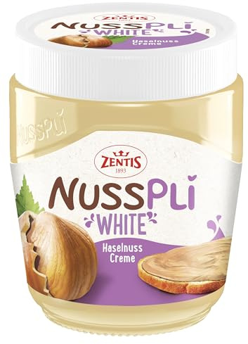 Zentis Nusspli White Haselnusscreme, 300g | Haselnusscreme für vielfältige Genussmomente