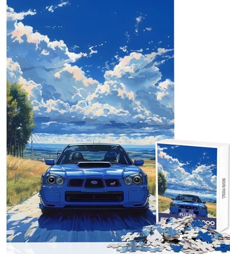 1000-teiliges Puzzle für Teenager Subaru WRX Landschaft Anti-Stress-Spielzeug Geburtstagsgeschenk Spaßspiele Künstlerkollektion Größe 38x26cm