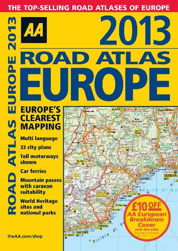 AA 2013 Road Atlas Europe (AA Road Atlas Europe)