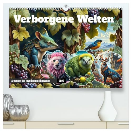 Verborgene Welten: Arkanum der mystischen Tierwesen (hochwertiger Premium Wandkalender 2026 DIN A2 quer), Kunstdruck in Hochglanz: Entdecken Sie eine ... phantastischer Kreaturen! (CALVENDO Tiere)