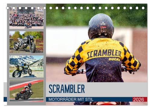 Scrambler Motorräder mit Stil (Tischkalender 2026 DIN A5 quer), CALVENDO Monatskalender: Scrambler Motorrad Kalender 2020 (CALVENDO Mobilitaet)