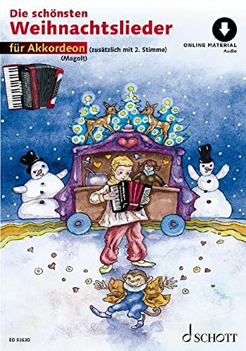 Die schönsten Weihnachtslieder: sehr leicht bearbeitet. 1-2 Akkordeons.