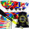 Jester Pro Diabolo Roulement A Bille + Diabolo Baguettes en Fiber et Diablo Ficelle + Diabolos Sac de Transport. Idéal pour Les Enfants et Les Adultes! (Multicolore Diabolo + Vert Baguettes)