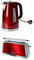 Russell Hobbs 23210-70 Bouilloire Luna Rouge Solaire, 1, 7L Rouge chromé 1, 7 Litre, 2400 + Russell Hobbs 23250-56 Luna Grille-pain avec Longue fente Rouge chromé 1420 W