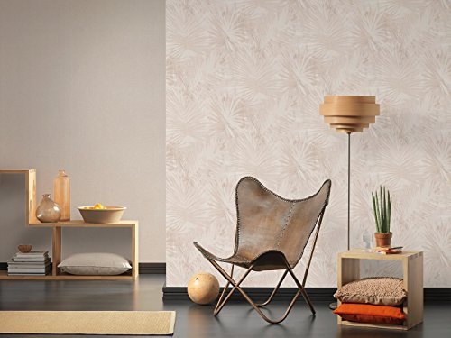 Livingwalls Vliestapete Hygge Tapete Uni 10,05 m x 0,53 m beige Made in Germany 363786 36378-6