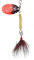 Fishing Tackle Max Unisex – Erwachsene 10C5200433C10 FTM Tornad-Spinner Forellenspinner-Forellenköder, Gewicht/Farbe:2g / schwarz/rot Glitter, Bunt, Normal