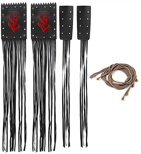 lenkerfransen Motorrad,Leder fransen Motorrad,Motorrad Griffe,lenkerfransen Motorrad Leder,2 stücke Motorrad Lenker Quaste Fringe Griff Abdeckung Komfortable Kunstleder Motorrad Lenkerhebel Abdeckung