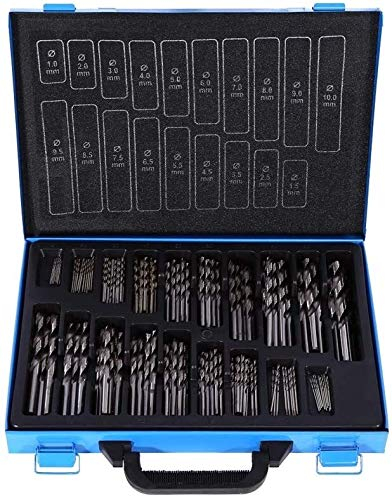 Metallbohrer HSS Helical Set von 170 Hochgeschwindigkeitsstahl Holz 1 mm - 10 mm