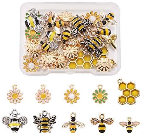 Craftdady Emaille Charms Anhänger Kit Katze Hund Pfotenabdruck Katze Schleife Tiere Blume für Schmuck Ohrringe Halskette Armband Herstellung, Strass Platin, Strass