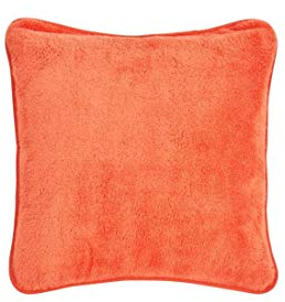 DONE Zwei Kissenbezüg Softie kuschelweich 45x45 o. 40x60cm teddystoff samtig softig anschmiegsam umlaufender Schmalsaum, Größe Kissen:45 x 45, DONE:Coral 1546
