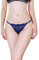 HTRUIYATY Perizoma Donna Fodera in Cotone Thong Regolabile Pizzo Bikini Lingerie Blu