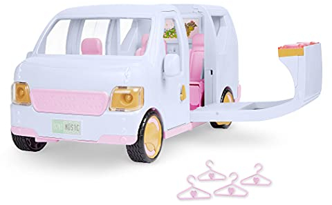 Lori – Sweet Escape Luxury SUV Vehicle for Mini Dolls Large Pink Car Music Booth & Wardrobe Sounds & Lights Doors & Window Open 3+ Years