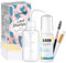 MULAFEE Eyelash Extension Cleanser, Lash Extension Shampoo Kit, Oils, Paraben & Sulfate Free Foaming 60 ML Eyelash Shampoo with Rinse Bottle and Soft Brush Safe for Salon Use and Home Care
