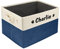 PET ARTIST Personalisierter Hundespielzeugkorb für Hundespielzeug, Zubehör – faltbarer Hundespielzeugkorb Aufbewahrungsbox für Haustierspielzeug, Hundemantel, Verbessert Navy blau, M:38cm*28cm*23cm
