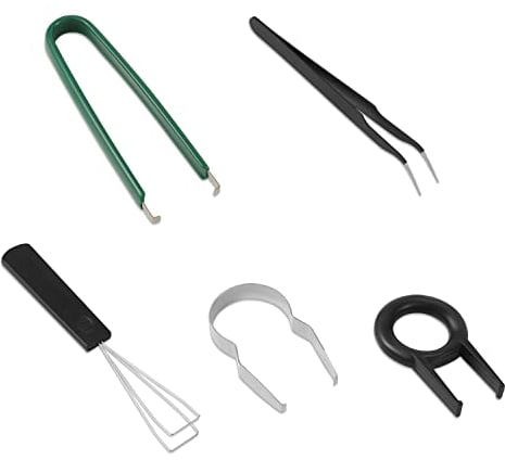 SAVITA Juego de 5 Piezas Extractor de Teclas, Extractor Teclas Mecánicas Extractor de Interruptor de Llave Kit Extractor de Teclas para Teclados Mecánicos Intercambiables en Caliente