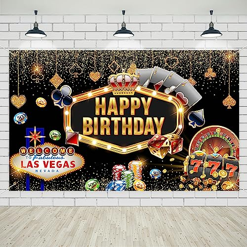 Avezano Casino Geburtstag Hintergrund Las Vegas Casino Nacht Geburtstag Hintergrund Banner 1,8 x 1,1 m 40. 50. Geburtstag Party Supplies