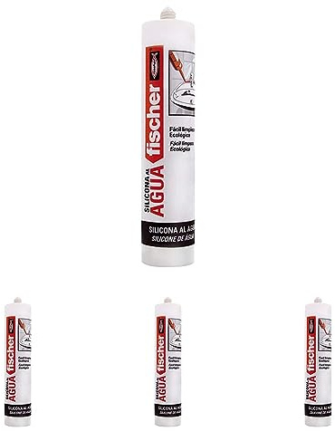 FISCHER 057100 - Silikon auf Wasserbasis weiß (Packung mit 4)