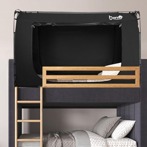 BORNA Bettzelt, Betthimmel, tragbare Schlafzelte, Traumzelte für Kinder und Erwachsene, atmungsaktiver Sichtschutz auf dem Bett mit DREI Türen (Matratze Nicht im Lieferumfang enthalten)