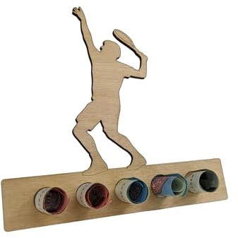 Geldgeschenk Verpackung - originelles Holz Geldgeschenk - Geschenkidee für Männer und Frauen zum Geburtstag (Tennis)