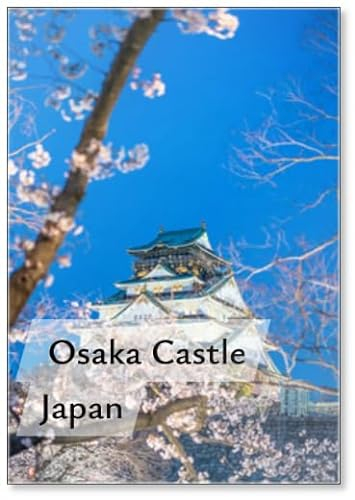 Osaka Schloss mit voller Blüte, Kirschblüte, wunderschöner Sakura-Baum bei Japan, Kirschblüten-Vorhersage, rosa asiatische Blume, perfekte Jahreszeit zum Reisen und Genießen japanischer Kulturidee,