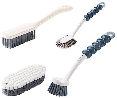 SEWOART 4 Piezas De Herramientas De Limpieza De Cocina Cepillo para Ollas Cepillo para Baño Cepillo para Ropa Cepillo De Plástico Cepillo De Limpieza Profunda para Uso Doméstico