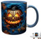 Tazza da caffè per Halloween, in ceramica, horror zucca, spirito, ragno, tazza da caffè, per tè, succhi di frutta, latte, Halloween, puntelli di scena 400 ml