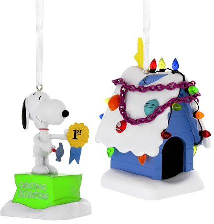 Hallmark Storied Moments, Adorno de Nieve, decoración de árbol de Cacahuetes, Adorno Colgante de Resina, Adorno Colgante, Regalos para Navidad