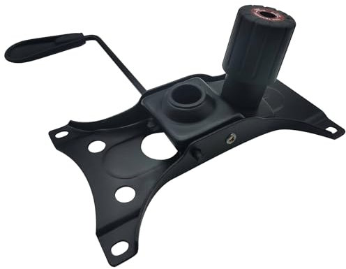 WMLBK Office Chair Base Plate, Replacement Office Chair Base Frame, Metal Floor Plate, Tilt Locking Lever, Rocker Mechanism, Black Steel