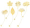 6 Stück Metall Leaf Lesezeichen Gold mit Kette Exquisite Metall Lesezeichen Seitenmarker Geschenke Ginkgo Blume Ahornblatt für Lehrer, Leser, Freunde