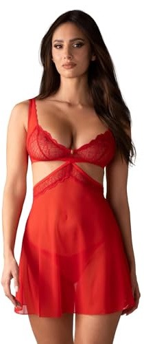 Obsessive Damen Cupide Desir Babydoll-Set Verrotten XXL/3XL