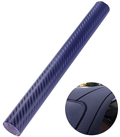 SEWOART Carbonfaser-Aufkleber Selbstklebende Folie in Silber 30 X 127 cm Carbonfaser-Klebeband Für Auto Handy