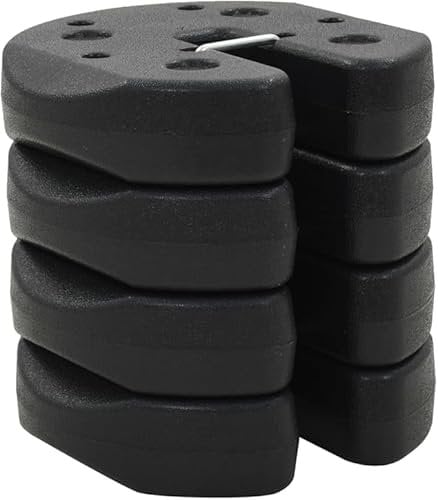 Refined 4X Piastre di Peso per Gazebo in Cemento Nero Zavorre Pesi Contrappesi