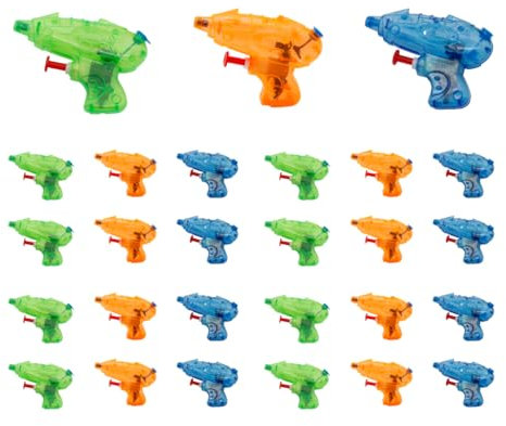 AMATOYS Pack de 24 Mini Pistolas De Agua para Niños - Juguete Divertido De Verano - Ideal para Playa, Piscina Y Jardín - Mini Juegos para Niños - Regalo Cumple