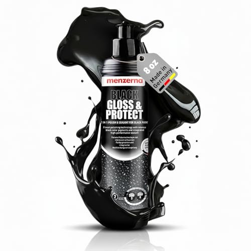 MENZERNA Black Gloss & Protect 8.5 oz I 2-in-1 Black Car Polish & Sealant | Removes Fine Scratches, Swirl Marks & Holograms I Restores & Protects Car Paint I Color Depth & Glossy Finish