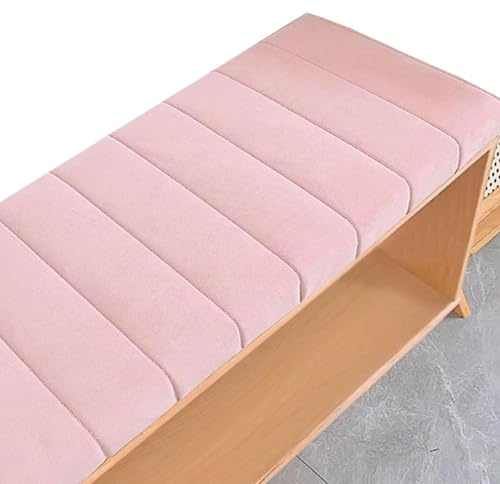 Generisch Bankkissen Bankauflage Stuhlkissen für Fensterbank, Waschbar Abnehmbarem Gartenbankauflage rutschfeste Bankpolster Schaukel Sitzkissen für drinnen und draußen,Rosa,90x50cm