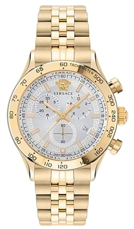 Versace Herren Uhr Armbanduhr Chronograph Edelstahl Hellenyium VE2U01124