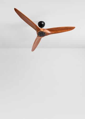 CREATE / WIND CENTURY M/Ventilador de techo negro madera oscura con mando / 40W, Silencioso, programable, Ø132 cm, 6 velocidades, función verano-invierno