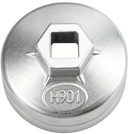 EZVEZS Chiave a bussola per filtro olio, 65 mm, 14 scanalature, in lega di alluminio, strumento di rimozione del filtro dell'olio per unità da 1/2, chiave a bussola per filtro dell'olio, compatibile