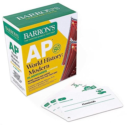 AP World History Modern, Fifth Edition: Flashcards: Up-to-Date Review + Sorting Ring for Custom Study (Barron's AP Prep)