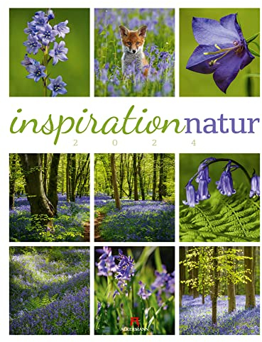 Inspiration Natur Kalender 2024, Wandkalender im Hochformat (50x66 cm) - Inspirations- / Naturkalender mit Bildmosaik im Triplet-Stil