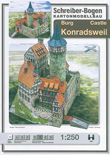 Schreiber-Bogen. Kartonmodellbau. Burg Konradsweil