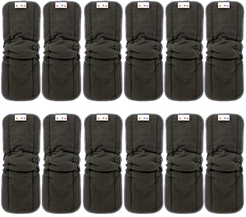Insert pour couches lavables en tissu Alva, Insert charbon de bambou, 5 épaisseurs